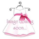 Rare Editions Girls 2T-6X WHITE BLACK CIRCLE DOT BOW SHOULDER Special Occasion Wedding Flower Girl Easter Birthday Party Dress