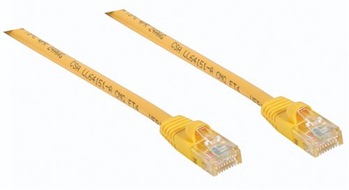 Cables To Go 15198 Cat5E 350 MHz Snagless Patch Cable, Yellow (7 Feet/2.13 Meters)