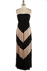 Summer Chevron Print Zig Zag Sleeveless Maxi Dress 
