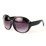 Jackie O Oversized Round Sunglasses in Black and White