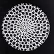 White Classic Crocheted Hair Bun Cover XL