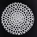 White Classic Crocheted Hair Bun Cover XL