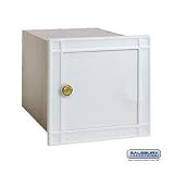 Cast Aluminum Column Mailbox – Non-Locking – Plain Door – White