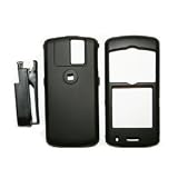 Blackberry Pearl 8100 Hard Plastic Snap-On Case Cover Black (with detachable belt clip)