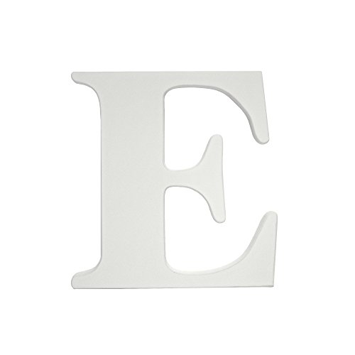 White Uppercase Wood Letter E Wall Hanging