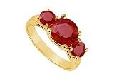 Three Stone Ruby Ring : 14K Yellow Gold 2.50 CT TGW 318af1fpIiL. SL160 Three Stone Ruby Ring : 14K Yellow Gold 2.50 CT TGW