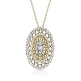 1.00 ct. t.w. Diamond Pendant Necklace In 14kt Two-Tone Gold. 16