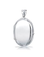 Bling Jewelry Classic Oval 925 Sterling Silver Locket Pendant Polished Finish