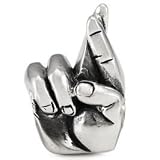 Good Luck Fingers Crossed 925 Solid Sterling Silver Authentic Ohm Bead fits European Charm Bracelet
