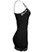 Adjustable Spaghetti Strap Lace Trim Slim Fit Cami Tops,099-black,Medium