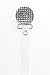 White Quilted Crystal Solid Ribbon Pacifier Clip (RQSW)