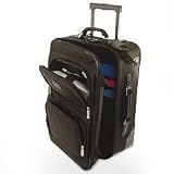 Carry-On Computer Case on Wheels, 3 Sections, Lined, 21-1/2x9x14, Black BNS469000BLK