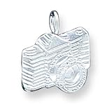 Sterling Silver Diamond Cut Camera Charm with 20 inch Sterling Silver Chain
