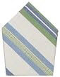 Durable Hand Woven 100% Cotton White and Green Striped Napkins 22x22 Inches Set of Six