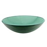 Elements of Design EVSSFG1 Designer Fauceture Tempered Glass Designer Bathroom Vessel, Green Frost