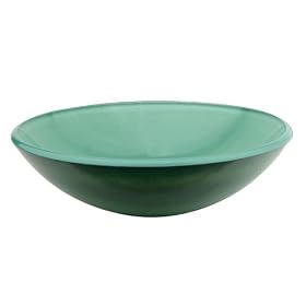 Elements of Design EVSSFG1 Designer Fauceture Tempered Glass Designer Bathroom Vessel, Green Frost