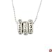 Sterling Silver Faith, Hope and Love Rings Pendant by Bob Siemon, 24