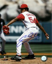 Signed Santana, Ervin ( Los Angeles Angels) 8x10 Photo
