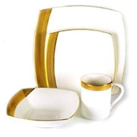 Mikasa Ridge Sq Gold Soup Bowl by Mikasa