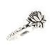 Detailed Lotus Blossom Flower Ring in Sterling Silver, Size 9, #7428