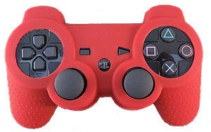 Red - Silicone Skin for Sony PlayStation 2 or 3 Controller by Vortex (TM)
