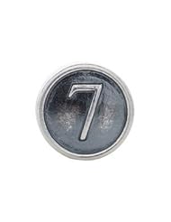 Kera Sterling Silver Numeral 7 Cylinder Bead