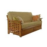 Manila Medium Oak Futon by Lifestyle Solutions