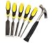 Kitchen & Housewares : Stanley five piece wood chisel set and 20oz Steelmaster hammer