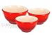 Le Creuset Cherry Red Mixing Bowl Set 3-pc.