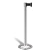 Lavi 40-40701 Beltrac Contempo Stainless Retractable Portable Post with 7' Black Belt, 12-1/2" Diameter x 40" Height, Satin