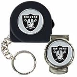 NFL Oakland Raiders 6' Tape Measure, Key Chain & Money Clip Set