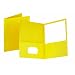 Oxford Twin Pocket Yellow Leatherette-Grained Portfolios 25 Count (57509)