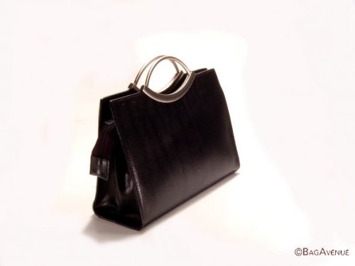 Leder Handt&auml;schchen, schwarz