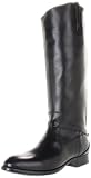 FRYE Women's Lindsay Plate Knee-High Boot,Black Smooth Full Grain Leather,8.5 M US