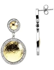 14K White And Yellow Gold - 5/8 ct Tw Two Tone Diamond Earrings