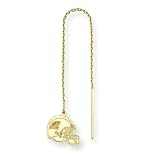 14K Panthers Helmet Threader Earrings