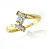 10K Yellow Gold Diamond Promise Ring