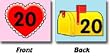 TWO-SIDED CALENDAR COVER-UPS HEART
