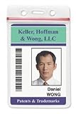 Heavy Duty Vinyl Vertical Badge Holder W/ Resealable Top 1815-1110