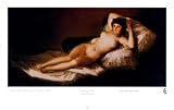 Nude Maja by Francisco De Goya. Size 34.58 inches width by 14.33 inches height. High Quality Art Poster Print