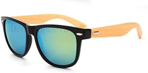 UV400 Protection Man Woman Handmade Bamboo Wood Leg Sunglasses Retro Vintage Wooden Sides