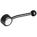 Carbon Steel Angled Adjustable Handle with Ball Knob, Threaded Hole