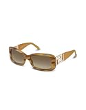 Versace - Versace Swarovski Crystal Greca Plastic Rectangular Sunglasses amber/shaded brown