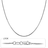 Snake, 14k Solid White Gold Chain, 16, 1.0mm 318c3wMURkL. SL160 Snake, 14k Solid White Gold Chain, 16, 1.0mm
