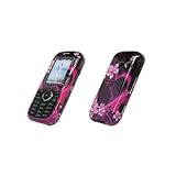 Premium Purple Hearts and Flowers Design Snap-On Cover Hard Case Cell Phone Protector for LG Rumor 2 LX265 / Cosmos VN250 [Accessory Export Brand Packaging]