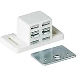 Extra Strong, High Magnetic Catch (2 Pk) - White/Nickel