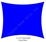 12 x14 Royal Blue Color Rectangle Premium Quality Sun Shade Sail Made in USA