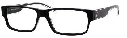 Armani Exchange AX145 Eyeglasses - 0YPP Black Crystal - 54mm On Sale