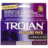 Trojan Pleasure Pack , Lubricated #95200 - 12 ea 6 Pack / Case