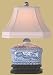 Unique Asian Design Lighting - 15 Blue & White Canton Tea Candy Box Oriental Style Fine Table Lamp